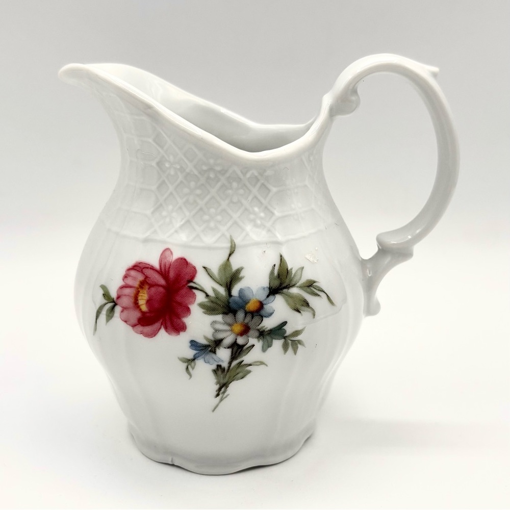 Seltmann Weiden Floral White Porcelain Creamer / Pitcher